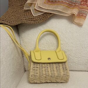 Mini Woven Straw Crossbody